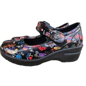 Women’s Easy Works By Easy Street Hot Coffee Black Shoes Clogs Size 8.5 Nurse